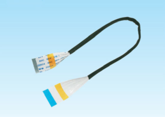 10 lancement plat du câble plat de câble de la borne 160mm 0.5mm 1.0mm normal avec le tissu noir d'acide acétique
