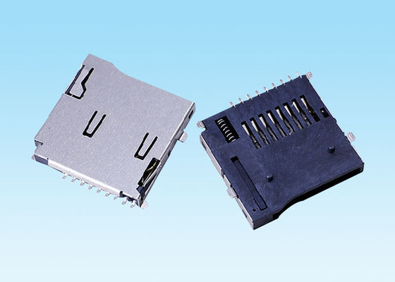 Type soudure externe de poussée de Pin de SMT 9 de connecteur de carte de mémoire instantanée de T de shrapnel de double