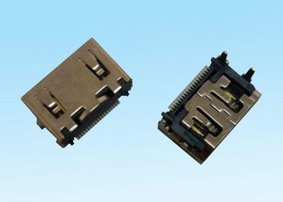 Short de cable connecteur du matériel d'électrodéposition HDMI un type Pin de l'immersion 19 dans des boîtes de TV